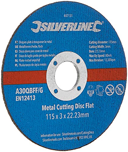 Silverline 447131 Metalltrennscheiben, flach, 10er-Pckg. 115 x 3 x 22,23 mm Silverline 447131 Metalltrennscheiben, flach, 10er-Pckg. 115 x 3 x 22,23 mm von Silverline