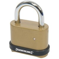 Silverline - Vierstelliges Zahlen-Vorhängeschloss aus Zinklegierung 50 mm von Silverline