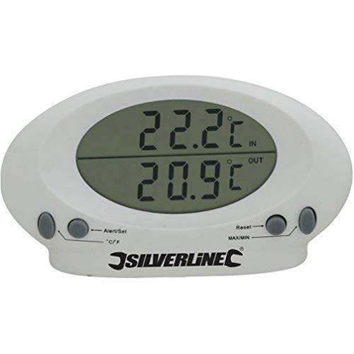 Silverline 675133 Innen-/Außenthermometer -50 °C bis +70 °C von Silverline