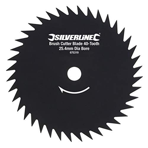 Silverline 675319 40-Zahn-Messer für Motorsense Aufnahmebohrung: Ø 25,4 mm von Silverline