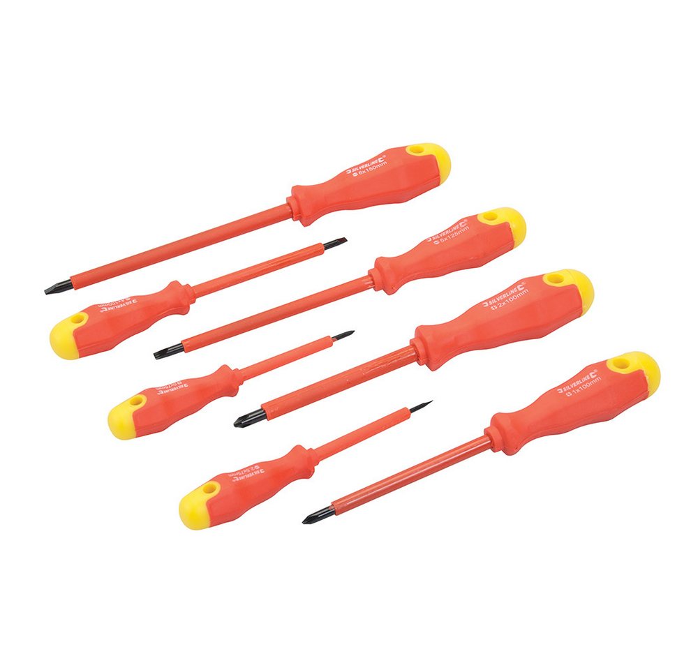 Silverline Bit-Schraubendreher Isolierte Schraubendreher mit Weichgriff, 7-tlg. Satz 7-tlg. Silverline Bit-Schraubendreher Isolierte Schraubendreher mit Weichgriff, 7-tlg. Satz 7-tlg. von Silverline