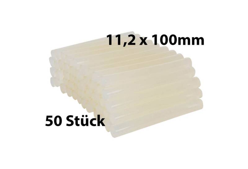 Silverline Klebesticks Heißklebepistole Klebestifte 50er Packung 11,2 x 100 mm transparent von Silverline