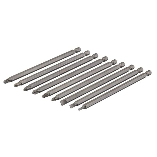 Silverline SB08 Extra-lange Schraubendreherbits, 9-tlg. Satz 150 mm von Silverline