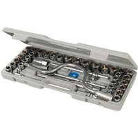 Silverline - Steckschlüssel Set 42-tlg. mit Zubehör 1/2-Zoll-Antrieb metrisch/AF von Silverline