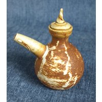 Art Studio Pottery Menage - Öl/Essig Sojasauce Primitive Rustikaler Stil Gestempelt R von SilverliningByTravis
