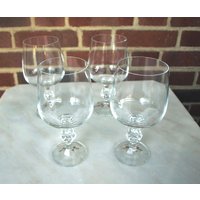 Kristall-Weingläser Mit Kugelstengel Oder Dessert-Geschirr - Sockel Stemware/Barware 4-Er Set von SilverliningByTravis
