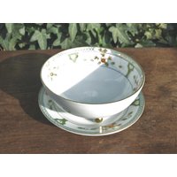 Vintage Handgemaltes Meito China Porzellan Schüssel Und Teller Set Made in Japan von SilverliningByTravis
