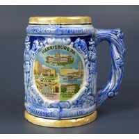 Vintage Harrisburg Pennsylvania Bierkrug Aus Keramik Von Lang Craft Japan - Mint Zustand Souvenir von SilverliningByTravis