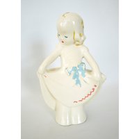 Vintage Junge Frau in Einem Blumentopf Übertopf Von Robinson Ransbottom Roseville Ohio Pottery R.r.p. Co. Usa - 21 cm Hoch von SilverliningByTravis
