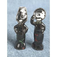 Vintage Keramik Anthropomorphic Salz & Pfefferstreuer Gabel Und Löffel von SilverliningByTravis