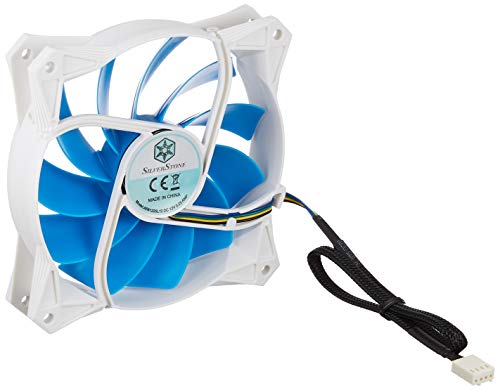 SilverStone SST-FQ122 - FQ Serie Silent geräuscharmer 120 mm-Hochleistungs-PWM-Lüfter mit Anti-Vibrations-Zubehör, weiss-blau SilverStone SST-FQ122 - FQ Serie Silent geräuscharmer 120 mm-Hochleistungs-PWM-Lüfter mit Anti-Vibrations-Zubehör, weiss-blau von SilverStone Technology