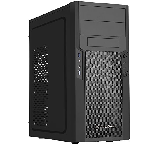 SilverStone SST-PS13B - Precision Midi Tower Gehäuse, Frontblende in Klavierlack-Optik, ATX, schwarz von SilverStone