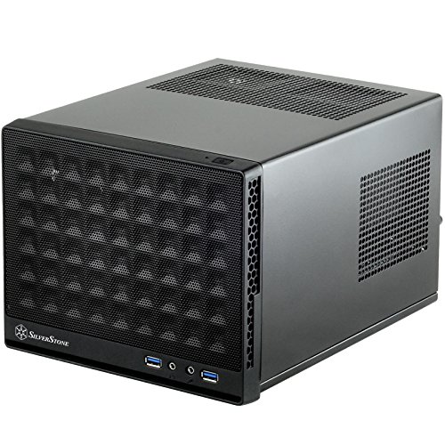 SilverStone SST-SG13B - Sugo Mini-ITX kompaktes Cube Gehäuse, Mesh-Frontblende, schwarz von SilverStone Technology