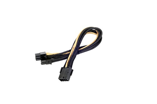 SilverStone SST-PP07-PCIBG - Netzteil-Verlängerungskabel 25cm 8pin auf PCI-E 6+2pin, schwarz/gold SilverStone SST-PP07-PCIBG - Netzteil-Verlängerungskabel 25cm 8pin auf PCI-E 6+2pin, schwarz/gold von SilverStone