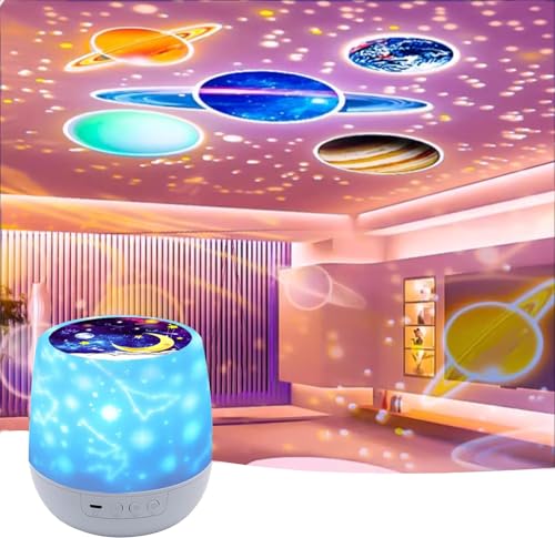 Silvotek Kinder Nachtlicht Sternenhimmel Projektor - 360-Grad Drehung LED Sternenprojektor Baby, Kinder Nachtlampe Sternenhimmel Sternenlicht Projektor Baby Geschenke für Kinder - 7 Filmsets von Silvotek