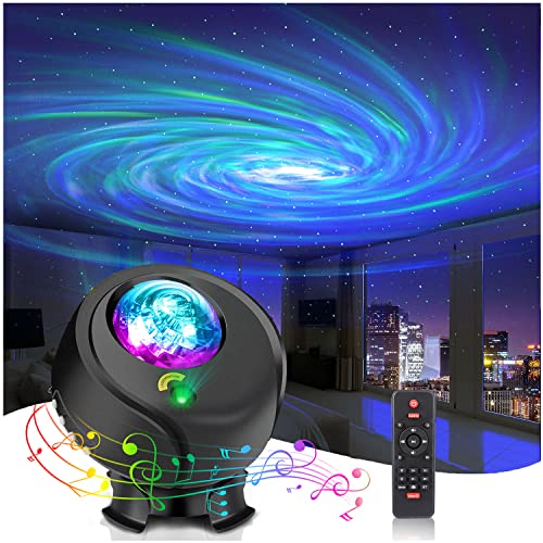 Silvotek Sternenhimmel Projektor - Nachtlicht Sternenhimmel Galaxy Projector mit Fernbedienung, Timer & Bluetooth-Lautsprecher, Aurora Projektor Sternenlicht Projektor zum Deko Schlafzimmer von Silvotek