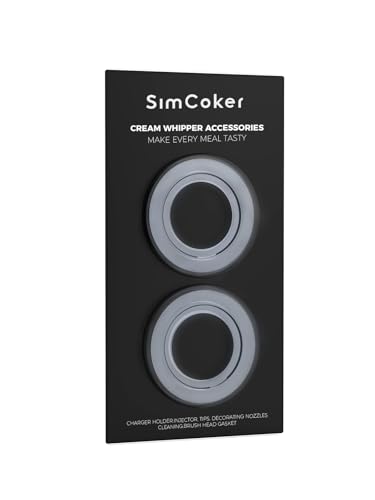 SimCoker Kopfdichtung mit Entnahmelasche für Sahnezubereiter, Kieselerde Ersatzteil für Sahnespender,2 pcs von SimCoker