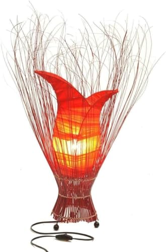 Simandra Deko-Leuchte Stimmungsleuchte Stehleuchte Tischleuchte Tischlampe Bali Asia TULPE klein 60 cm Color Orange von Simandra