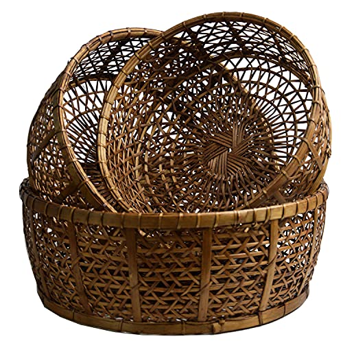 Rattankorb Obstschale Burma aus Rattan und Bambus, dekoratives Unikate Handarbeit Größe Mittel von Simandra