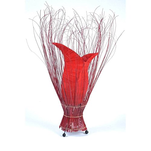 Simandra Deko-Leuchte Stimmungsleuchte Stehleuchte Tischleuchte Tischlampe Bali Asia TULPE klein 60 cm Color Rot von Simandra