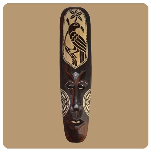 Simandra Große Afrikanische Holzmaske I Wandmaske I geschnitzt I bemalt Farbe Motiv 1 von Simandra