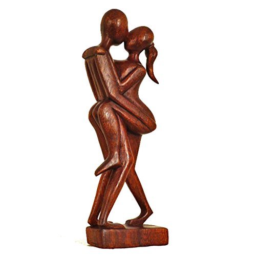 Holz Figur Skulptur Abstrakt Holzfigur Statue Afrika Asia Handarbeit Deko Akt Größe 30 cm von Simandra