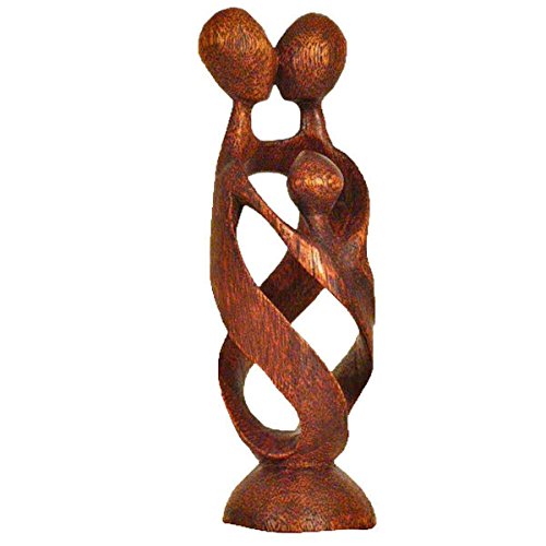 Simandra Holz Figur Skulptur Abstrakt Holzfigur Statue Afrika Asia Handarbeit Deko Familienkreis Größe 40 cm von Simandra