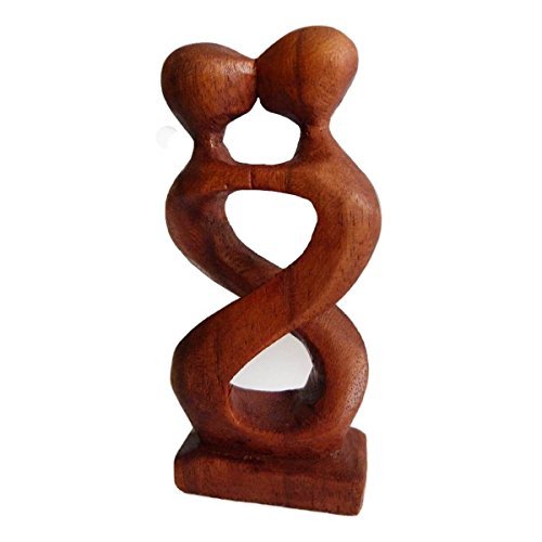 Holz Figur Skulptur Abstrakt Holzfigur Statue Afrika Asia Handarbeit Deko Zweisam Größe 10 cm von Simandra