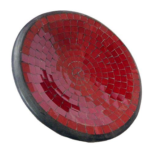 Simandra Mosaikschale Tonschale Glasschale Dekoschale Mosaik Kunsthandwerk Glassteine Deko rund M Color Rot von Simandra