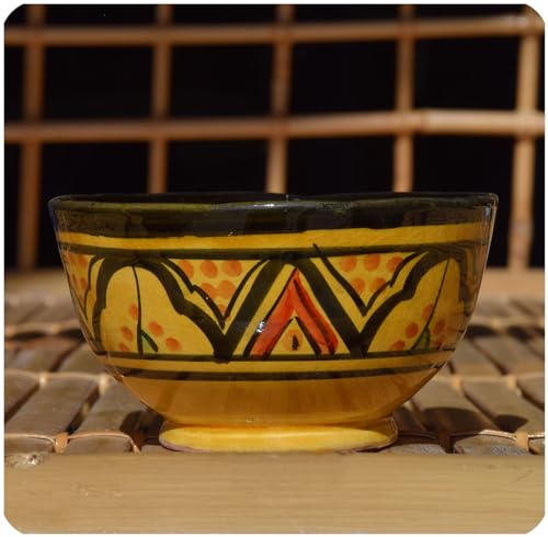 Simandra Orientalische marokkanische Keramikschale Keramik Müsli Obst Salat Schale Schüssel Deko mini Color Gelb von Simandra
