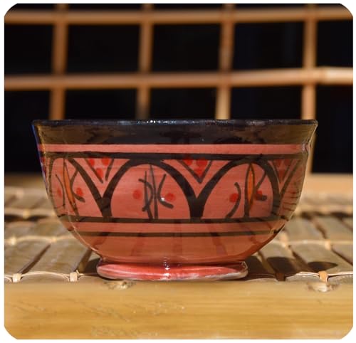 Simandra Orientalische marokkanische Keramikschale Keramik Müsli Obst Salat Schale Schüssel Deko mini Color Rot von Simandra