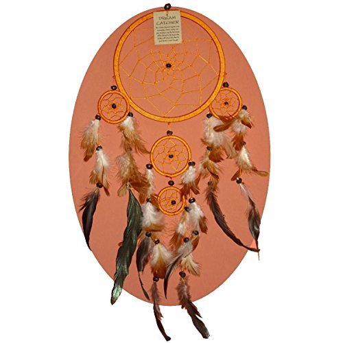 Simandra Original handgefertigter Traumfänger – hängender Dreamcatcher aus natürlichen Materialien handgefertigt ca. 50 cm lang, Durchmesser größter Ring 16 cm Simandra Original handgefertigter Traumfänger – hängender Dreamcatcher aus natürlichen Materialien handgefertigt ca. 50 cm lang, Durchmesser größter Ring 16 cm von Simandra