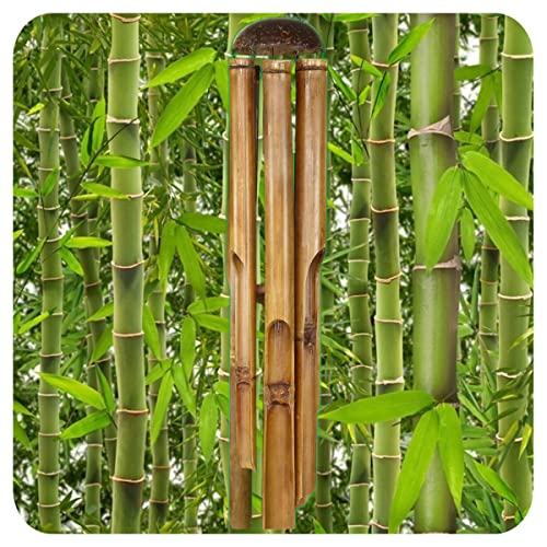 Windspiel Klangspiel Bambus Deko Mobile Klangröhren Klang-Spiel Entspannung Garten Türglocke Feng Shui 80 cm von Simandra