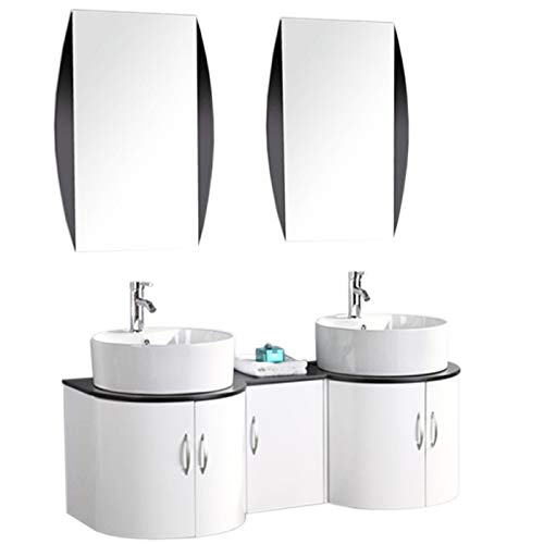 Badmöbel Badezimmermöbel Badezimmer Waschbecken Waschtisch Schrank 138 cm Wasserhähne enthalten 138 cm mod. Tiger von Simba