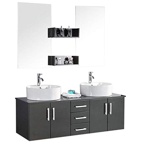 Badmöbel Badezimmermöbel Badezimmer Waschbecken Waschtisch Schrank Spiegel Set Mod. Butterfly von Simba
