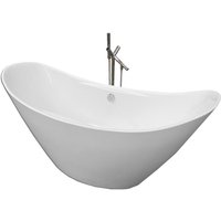 Freistehende Badewanne Weiße 172 x 72 cm + Säulenarmatur – Wanda von Simba