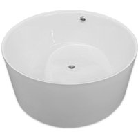 Simba - Weiße freistehende Badewanne, Durchmesser 134 x 60 cm – Crystal Simba - Weiße freistehende Badewanne, Durchmesser 134 x 60 cm – Crystal von Simba