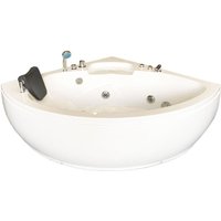 Whirlpoolbadewanne 135 x 135 cm weiß für 2 Personen - Dubai von Simba