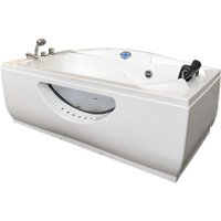 Whirlpoolbadewanne 170 x 90 cm weiß für 2 Personen - Paris von Simba