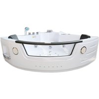 Simba - Whirlpoolbadewanne 140 x 140 cm weiß Doppelpumpe - Sant'Angels von Simba