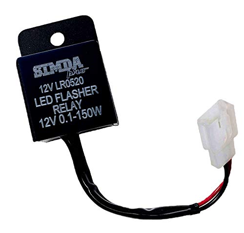 Simda Pro Universal 2 Poliger 12 V Motorrad LED Blinker Relais Lastunabhängiges Blinkerrelais Blinkgergeber Blinkrelais Blinkfrequenzkontroll Relai von Simda Pro
