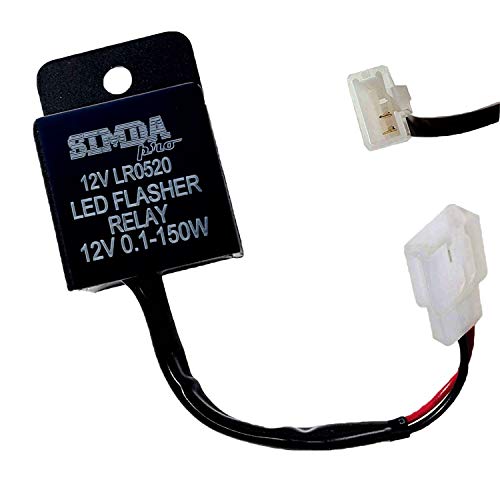 Universal 2 Poliger 12 V Motorrad LED Blinker Relais Lastunabhängiges Blinkerrelais Blinkgergeber Blinkrelais Blinkfrequenzkontroll Relais von Simda Pro