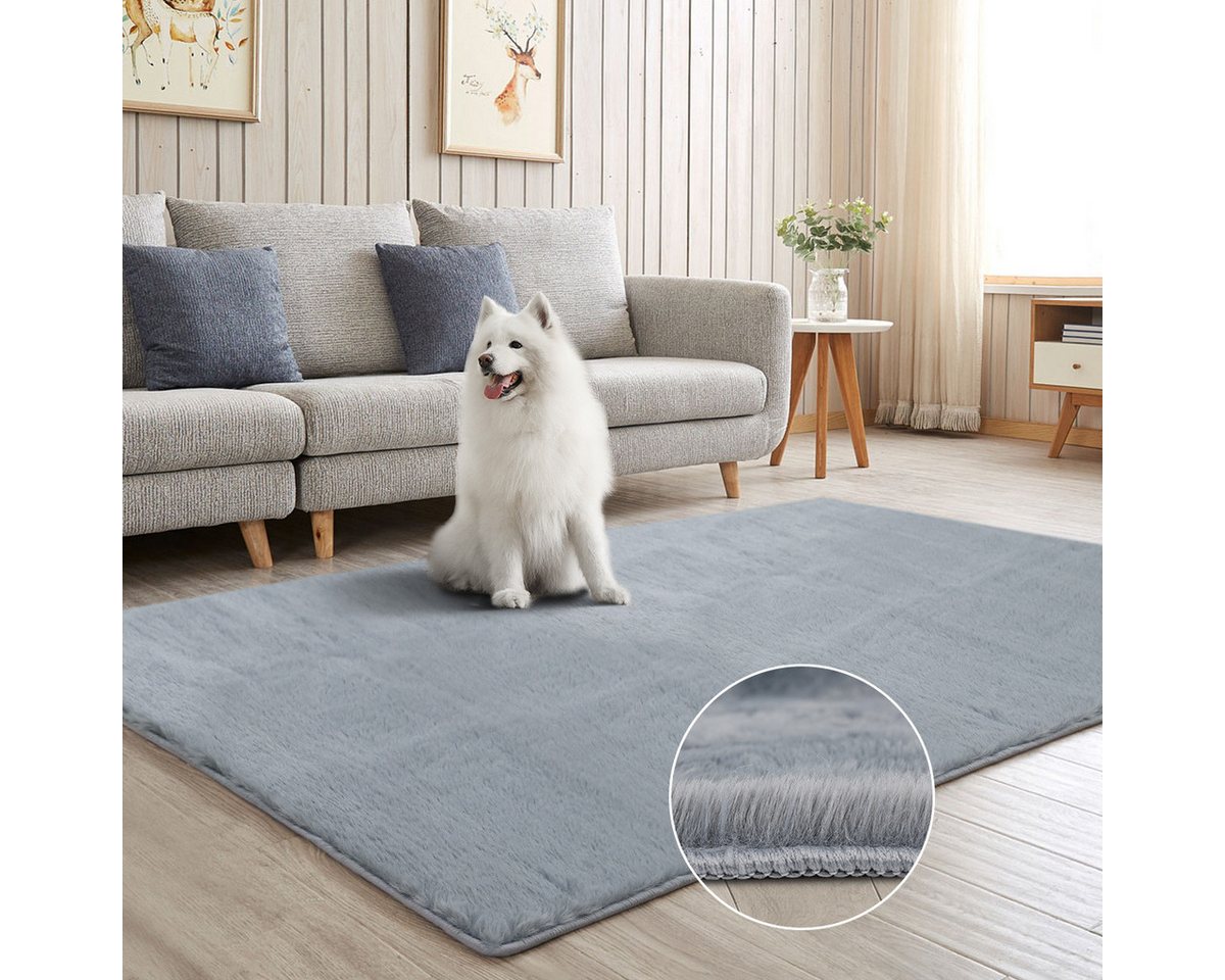 Simloveve Hochflor-Teppich Teppich Wohnzimmer, Shaggy Rugs, Verschiedene Größen verfügbar, rechteckig - 200 x 290 cm, Höhe: 30 mm Simloveve Hochflor-Teppich Teppich Wohnzimmer, Shaggy Rugs, Verschiedene Größen verfügbar, rechteckig - 200 x 290 cm, Höhe: 30 mm von Simloveve