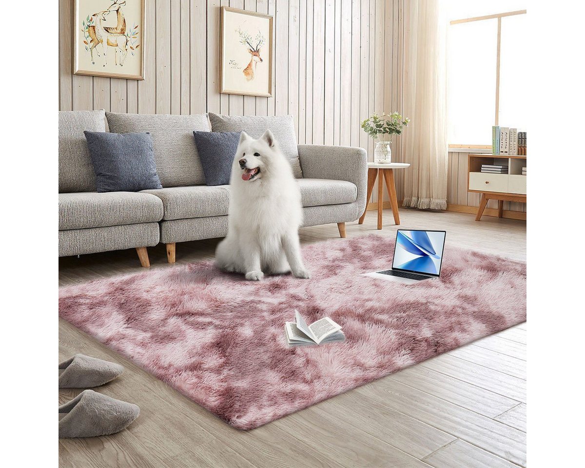 Simloveve Langflor-Teppich Superweicher flauschiger moderner Schlafzimmerteppich, Fuzzy Teppiche, rechteckig, Höhe: 37 mm, Kuschelteppich, Uni Farben, sehr weicher Flor, Wohnzimmer Simloveve Langflor-Teppich Superweicher flauschiger moderner Schlafzimmerteppich, Fuzzy Teppiche, rechteckig, Höhe: 37 mm, Kuschelteppich, Uni Farben, sehr weicher Flor, Wohnzimmer von Simloveve