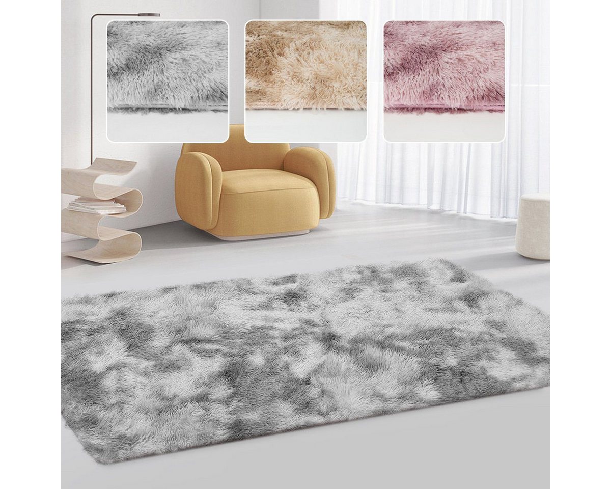 Simloveve Langflor-Teppich Superweicher flauschiger moderner Schlafzimmerteppich, Fuzzy Teppiche, rechteckig, Höhe: 37 mm, Kuschelteppich, Uni Farben, sehr weicher Flor, Wohnzimmer Simloveve Langflor-Teppich Superweicher flauschiger moderner Schlafzimmerteppich, Fuzzy Teppiche, rechteckig, Höhe: 37 mm, Kuschelteppich, Uni Farben, sehr weicher Flor, Wohnzimmer von Simloveve