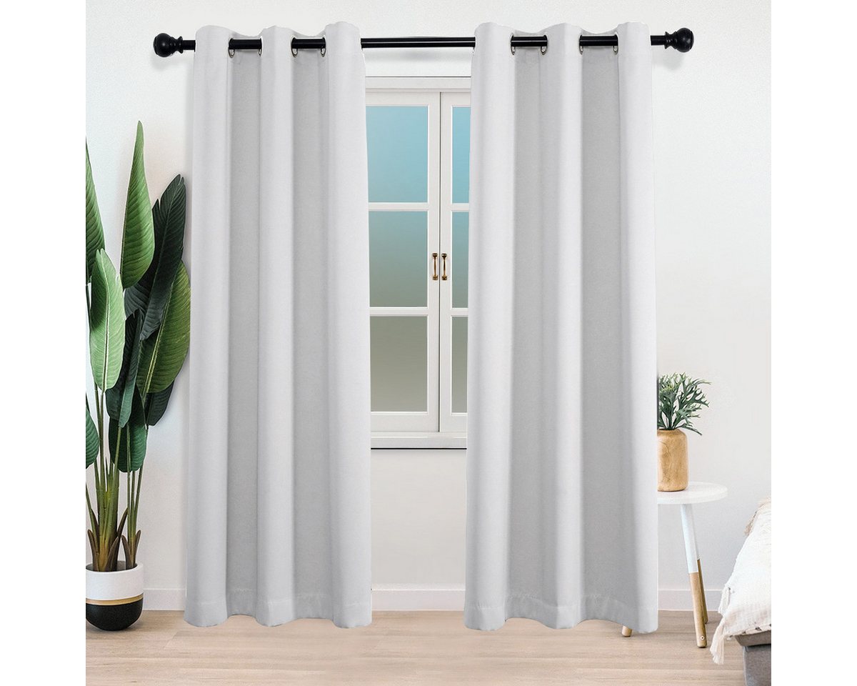 Simloveve Verdunkelungsvorhang 2er-Set Gardinen Blickdichte Thermo Vorhang 260g/m² (2 St), Ösen, blickdicht, Polyester, Kälteschutz Warm Abdunkelnd, einfarbig, verschiedene Größen von Simloveve