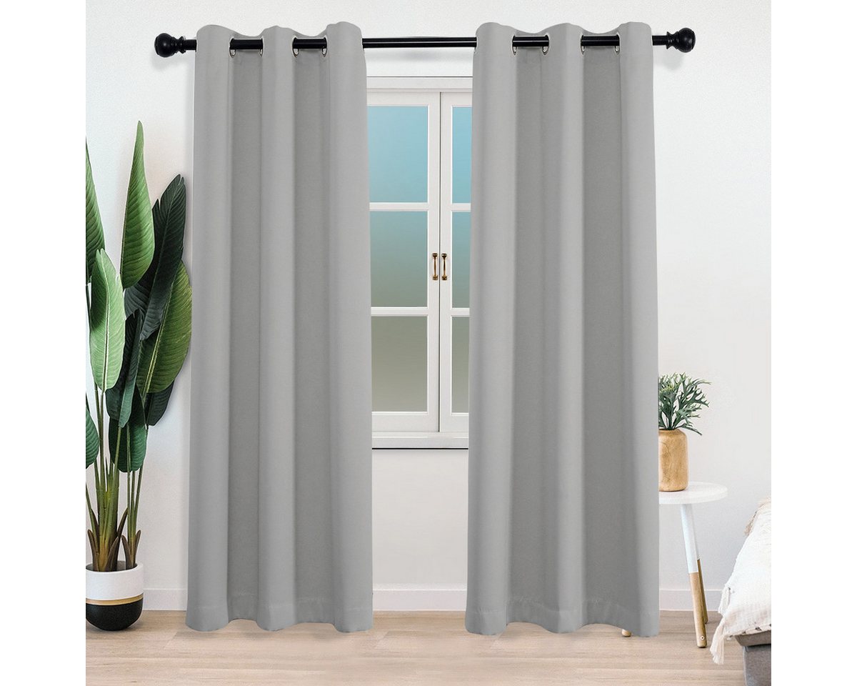 Simloveve Verdunkelungsvorhang 2er-Set Gardinen Blickdichte Thermo Vorhang 260g/m² (2 St), Ösen, blickdicht, Polyester, Kälteschutz Warm Abdunkelnd, einfarbig, verschiedene Größen von Simloveve
