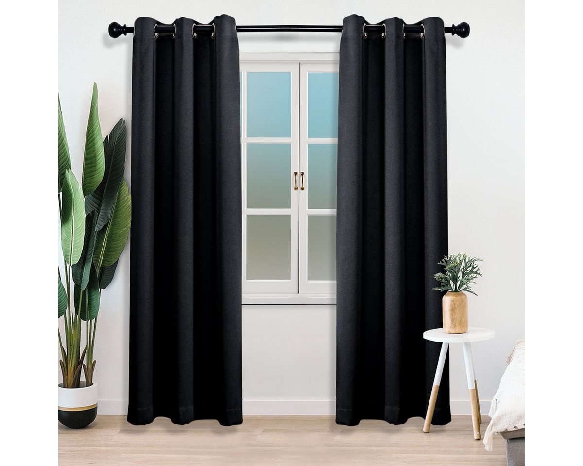 Simloveve Verdunkelungsvorhang 2er-Set Gardinen Blickdichte Thermo Vorhang 260g/m² (2 St), Ösen, blickdicht, Polyester, Kälteschutz Warm Abdunkelnd, einfarbig, verschiedene Größen von Simloveve