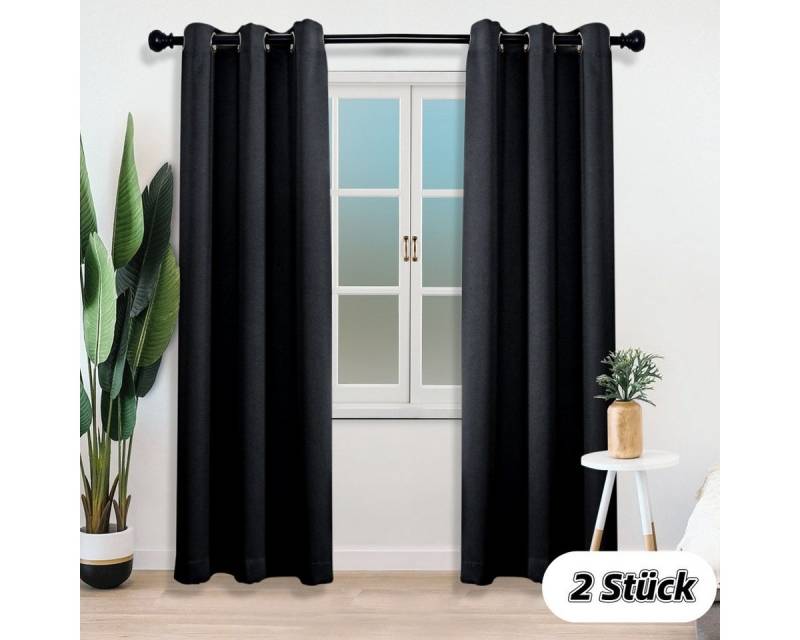 Simloveve Vorhang Gardinen Wohnzimmer Lärmschutz Thermogardine Super Dicke, blickdicht, Polyester, 2er-Set, einfarbig, modern, pflegeleichte Mikrofaser 260g/m² Simloveve Vorhang Gardinen Wohnzimmer Lärmschutz Thermogardine Super Dicke, blickdicht, Polyester, 2er-Set, einfarbig, modern, pflegeleichte Mikrofaser 260g/m² von Simloveve