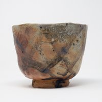 Holz Gebrannte Steinzeug Teeschüssel Für Matcha Mit Shino Glasur von SimmonsCeramics